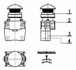 Schlagtaster komplett AV 420-5
